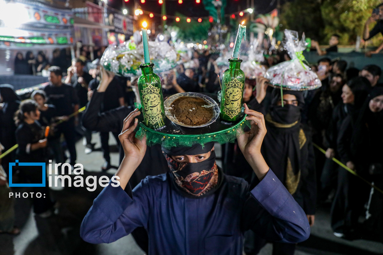 مراسم سنتی سینی گردانی حضرت قاسم (ع) در مشهد