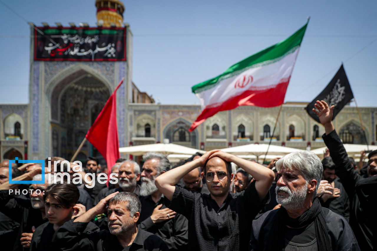 عزاداری تاسوعای حسینی در حرم مطهر رضوی