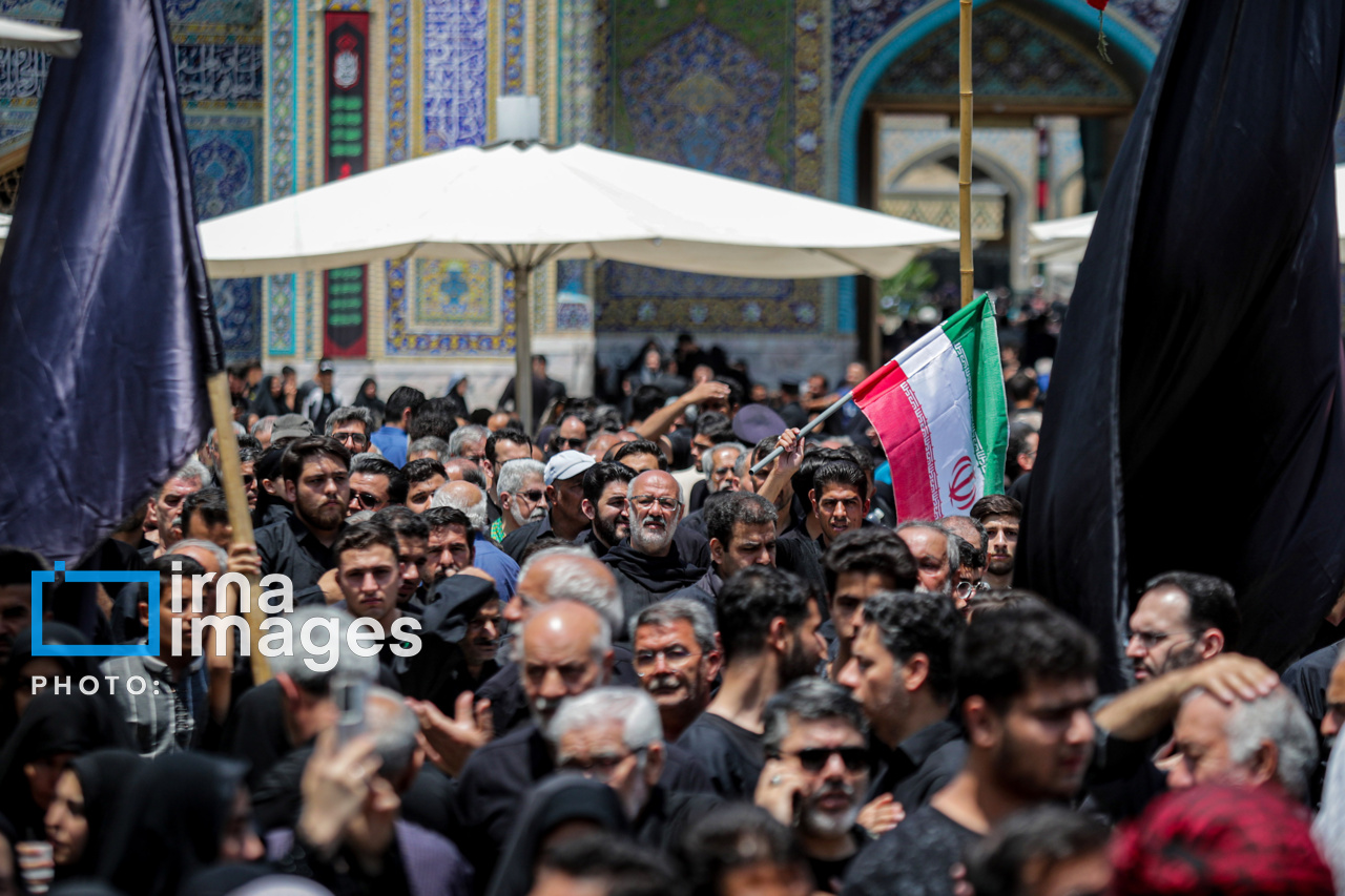 عزاداری تاسوعای حسینی در حرم مطهر رضوی