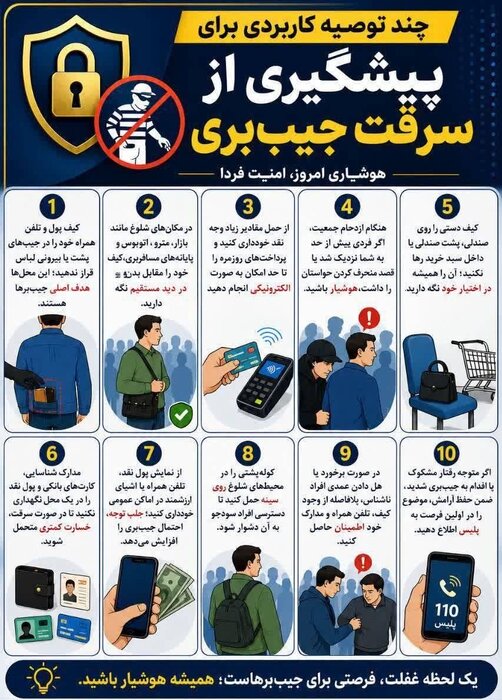 گوشی، کیف، خودرو و مغازهتان در خطر است! جیببران در کمین