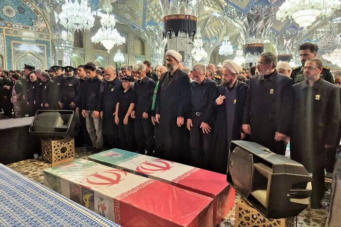 پیکر ۲ شهید امنیت در مشهد تشییع شد