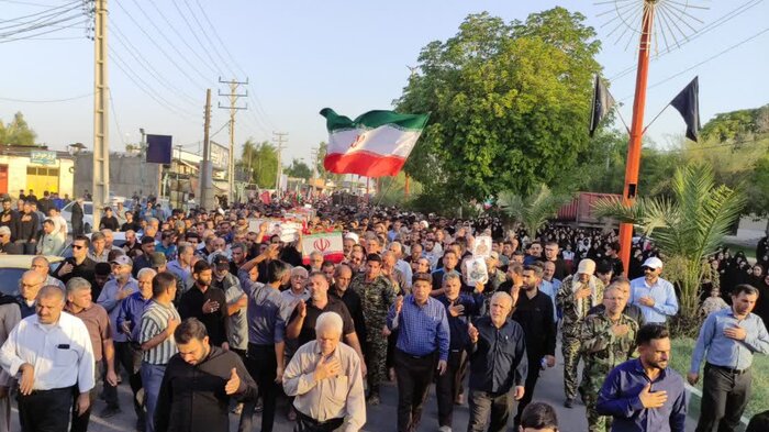 پیکر مطهر رزمندگان شهید در حملات آمریکایی در گتوند آرام گرفت