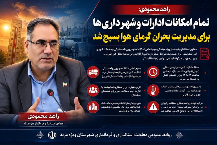 فرماندار مرند: عدم همکاری دستگاهها در مدیریت بحران گرما مصداق ترک فعل است
