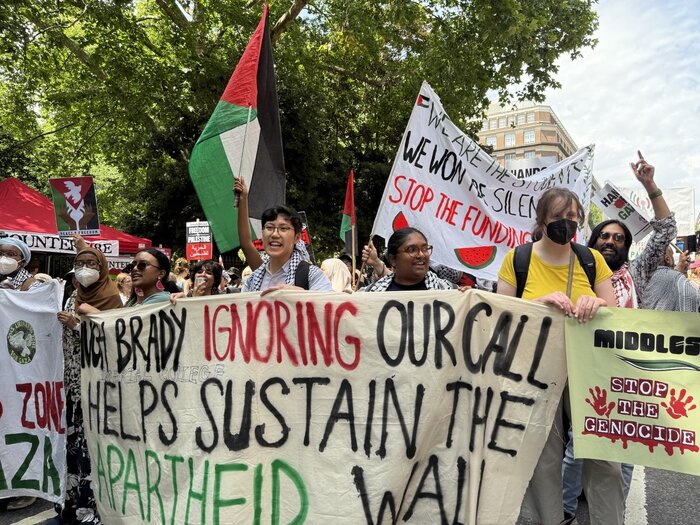 خروش حامیان فلسطین در قلب لندن + تصویر
