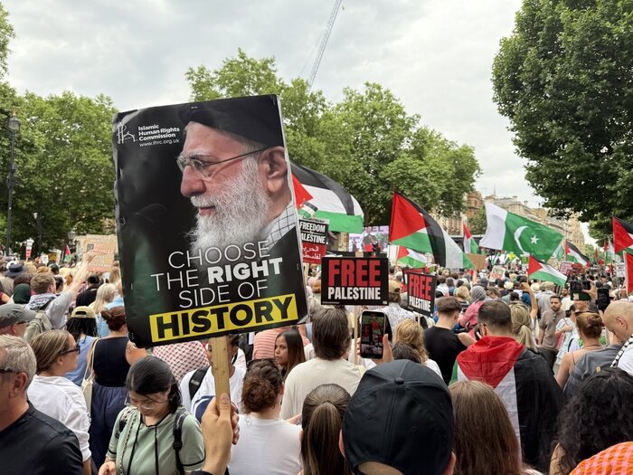 خروش حامیان فلسطین در قلب لندن + تصویر