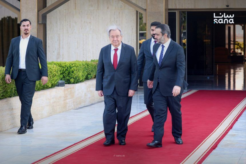 دبیرکل سازمان ملل وارد دمشق شد