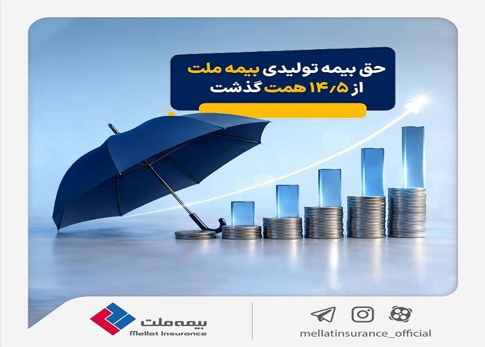 حق بیمه تولیدی بیمه ملت در چهار ماه نخست امسال از ۱۴.۵ همت گذشت/ رشد ۹۰ درصدی نسبت به مدت مشابه سال گذشته