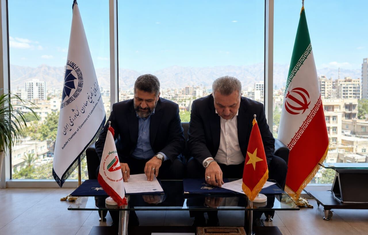 تفاهم‌نامه همکاری اتاق‌های بازرگانی بوشهر و اتاق مشترک ایران و ویتنام امضا شد