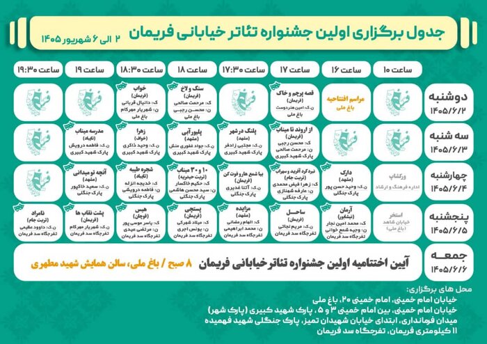 جشنواره منطقه ای تئاتر خیابانی در فریمان آغاز شد