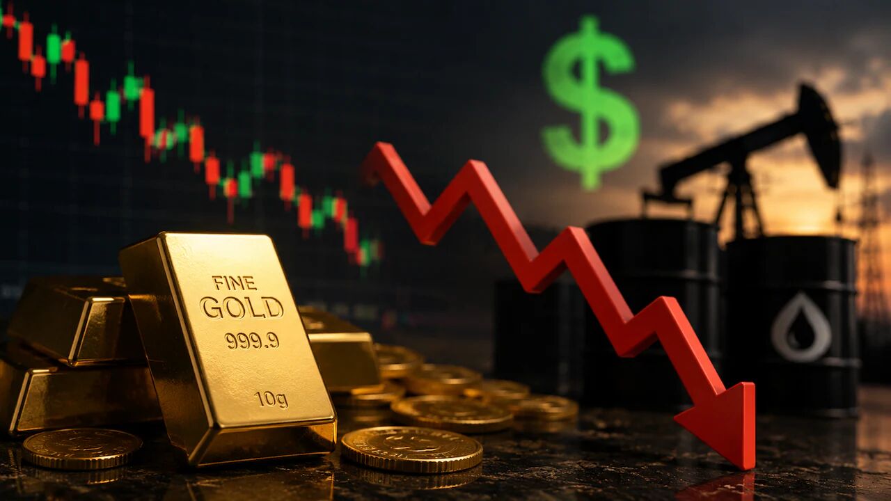 قیمت جهانی نفت و طلا در هفته گذشته با کاهش ۵٪ برنت، ۴٪ ویست تکساس و ۳٫۷٪ طلا در پی افزایش احتمال نرخ بهره آمریکا و کاهش نگرانی از تنگه هرمز سقوط کرد