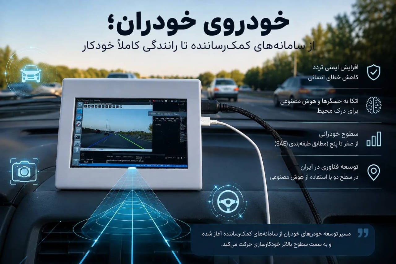 خودروی خودران؛ از سامانههای کمکراننده تا رانندگی کاملاً خودکار