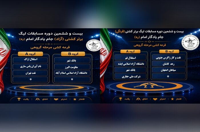 قرعهکشی لیگ برتر کشتی برگزار شد