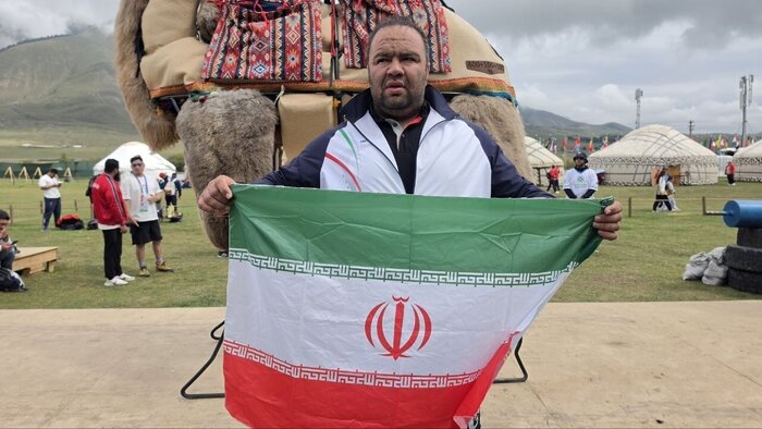 رضا قیطاسی با پوشش هخامنشی تا نخستین طلای ایران در قرقیزستان+فیلم