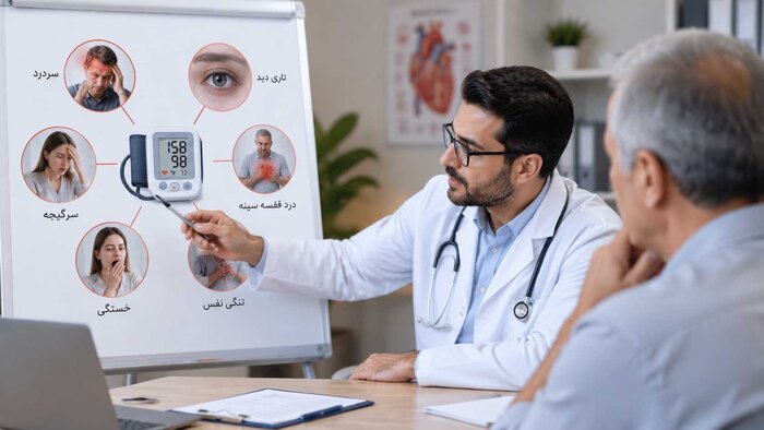 علائم شایع فشار خون بالا