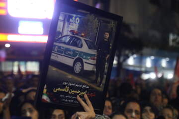 تشییع پیکر ۲ شهید مدافع امنیت در ساری