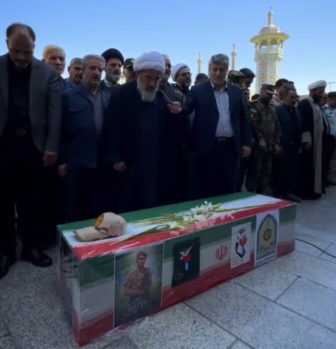 پیکر شهید مدافع امنیت در قم به خاک سپرده شد