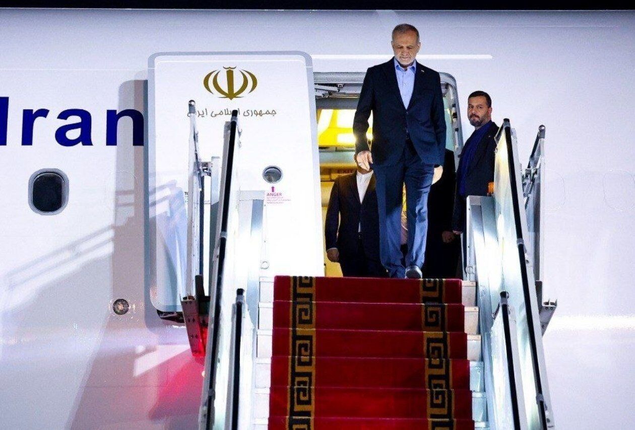 President Pezeshkian arrives in Tehran