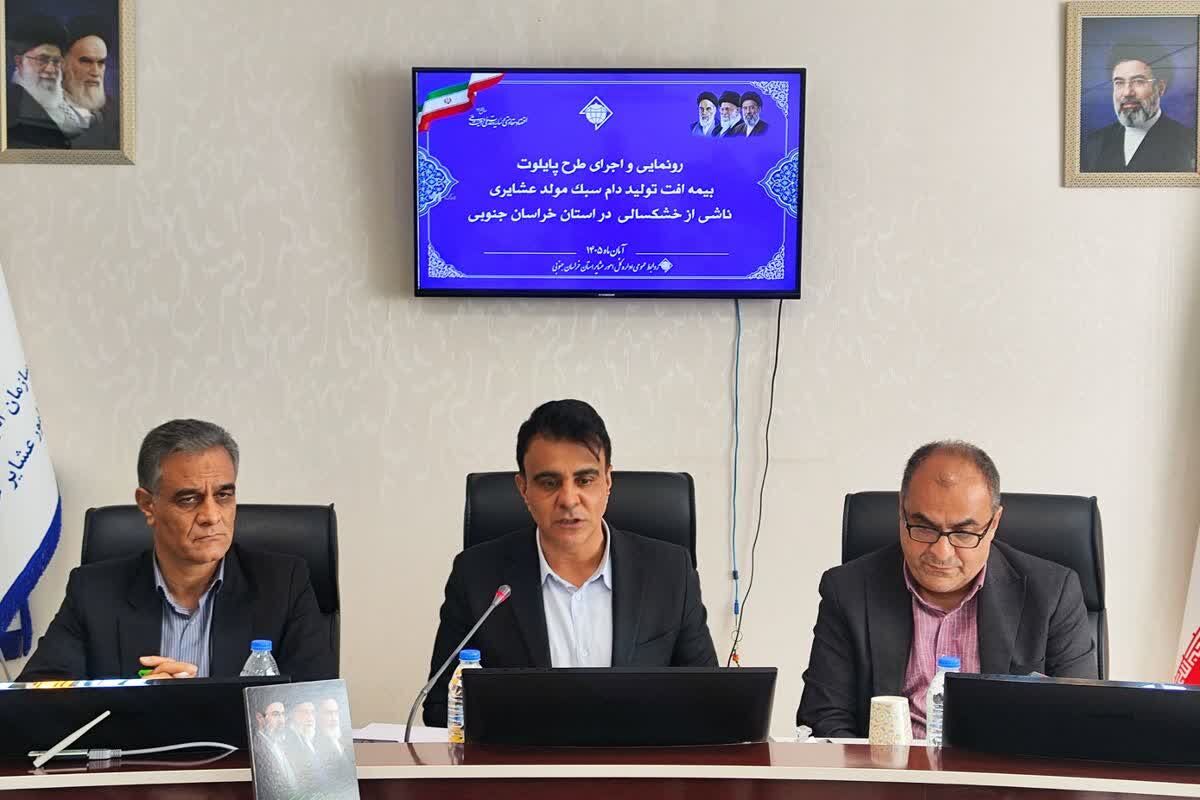 خراسان جنوبی پایلوت اجرای بیمه کاهش تولید دام عشایر شد