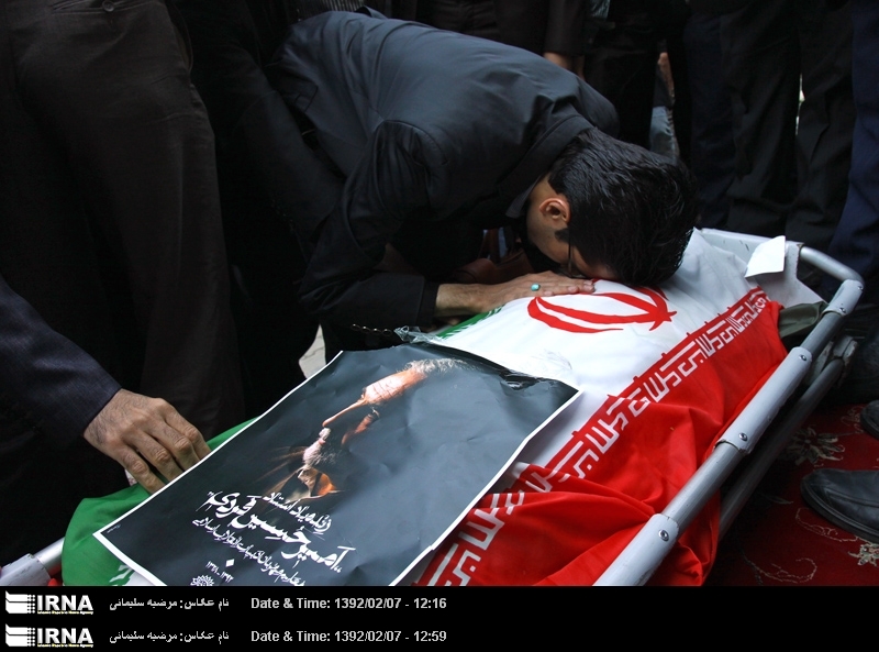 Funeral procession of Amir Hossein Fardi, the Writer of Islamic Revolution literature