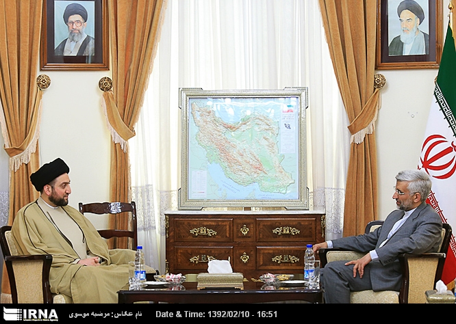 Iranian Secretary of the Supreme National Security Council Meets the Chairman of the Islamic Supreme Council of Iraq