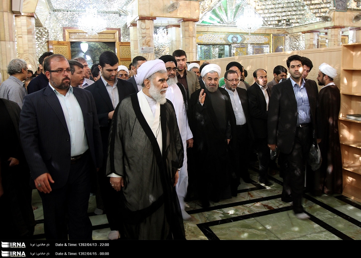 President elect Hassan Rouhani meets with Grand Ayatollahs and clerics in Qom province