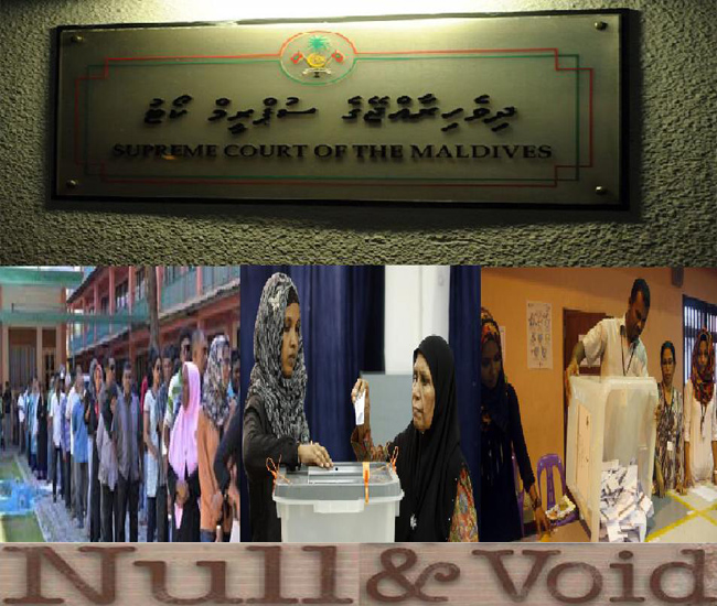 Maldives Supreme Court declares prez polls 1st round as null and void Maldives Supreme Court declares prez polls 1st round as null and void