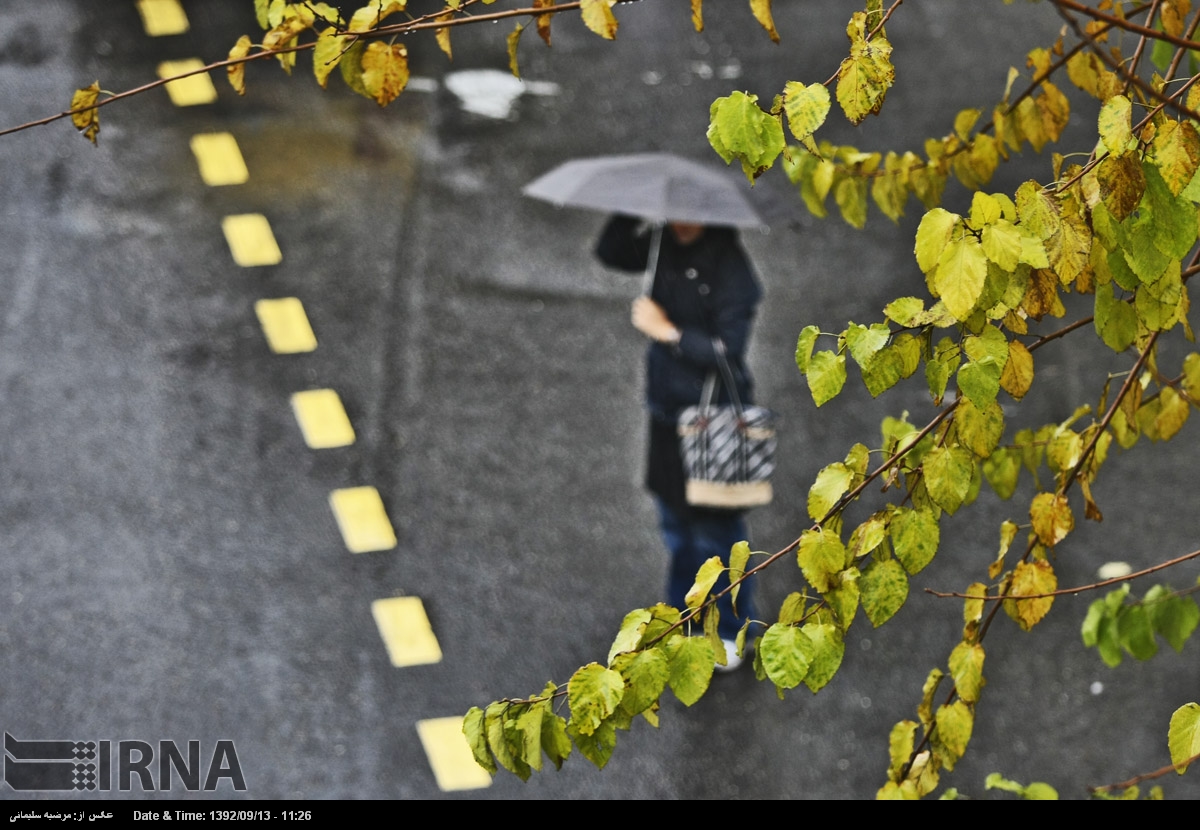 باران پاییزی در تهران