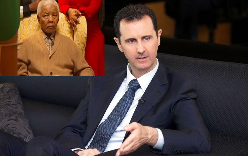 تجليل بشار اسد از رهبر فقيد آفريقاي جنوبي