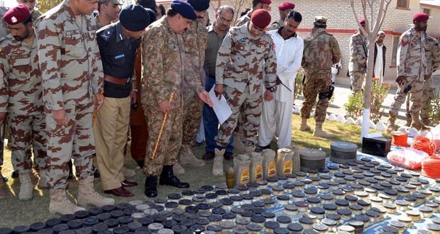 Cache of explosives recovered during raid in SW Pakistan Cache of explosives recovered during raid in SW Pakistan