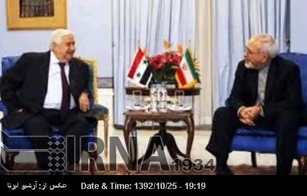 Zarif confers with Syrian foreign minister Zarif confers with Syrian foreign minister