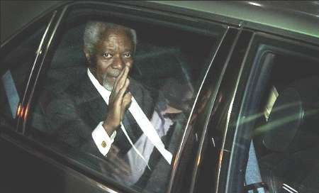 Kofi Annan, accompanying delegation arrive in Tehran Kofi Annan, accompanying delegation arrive in Tehran