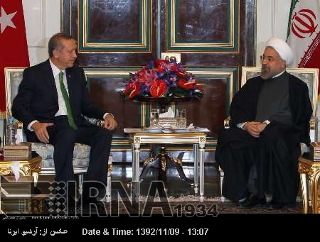 President Rouhani receives Turkish PM President Rouhani receives Turkish PM