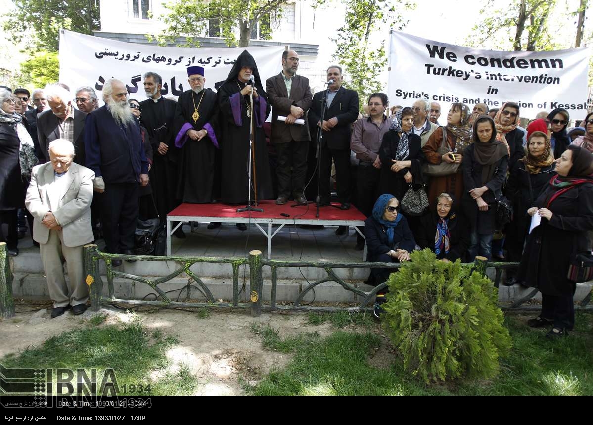 Iranian Armenians staged gathering in protest at crimes in Syria