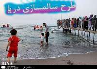 شنا در آب هاي ساحلي درياي مازندران آغاز شد