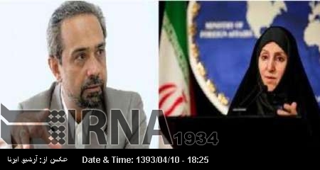 Afkham rules out nominating Nahavandian as Iran's permanent representative to UN Afkham rules out nominating Nahavandian as Iran's permanent representative to UN