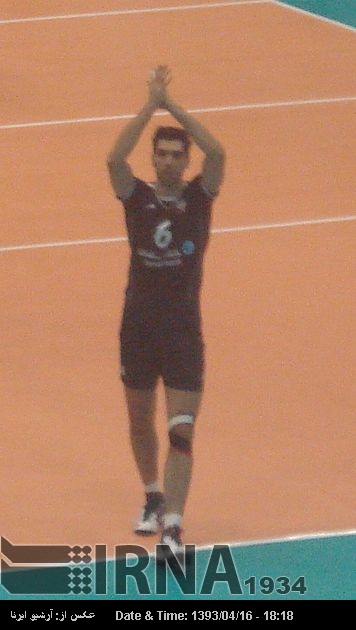 Mousavi, best defender of world cup volleyball premier league Mousavi, best defender of world cup volleyball premier league