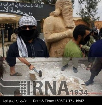 Daesh terrorists destroy Assyrians' ancient statues in Iraq Daesh terrorists destroy Assyrians' ancient statues in Iraq