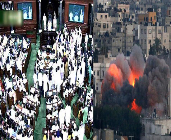 Gaza attacks force Indian opposition to lock horns with Gov't Gaza attacks force Indian opposition to lock horns with Gov't