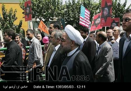 President Rouhani joins Quds Day rallies in Tehran President Rouhani joins Quds Day rallies in Tehran