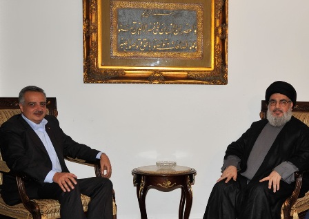 رییس حزب دموكراتیك لبنان با دبیركل حزب الله دیدار كرد