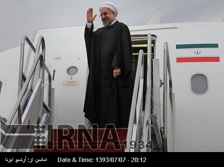Rouhani leaves Astrakhan for Tehran Rouhani leaves Astrakhan for Tehran