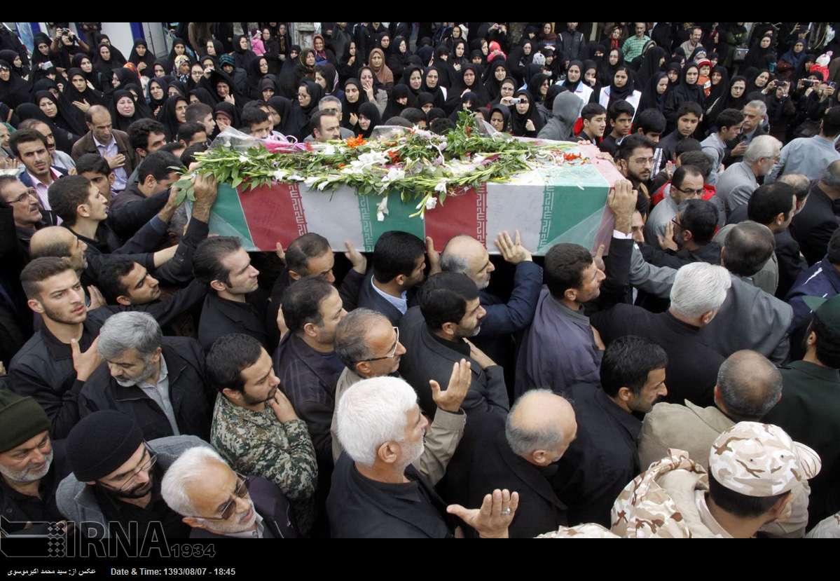 تشییع دو شهید گمنام در شمال شرق تهران