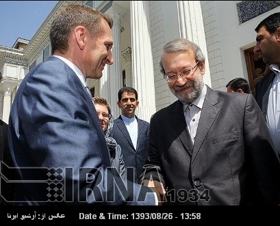 روسی پارلیمنٹ کے اسپیکر کا دورہ ایران روسی پارلیمنٹ کے اسپیکر کا دورہ ایران