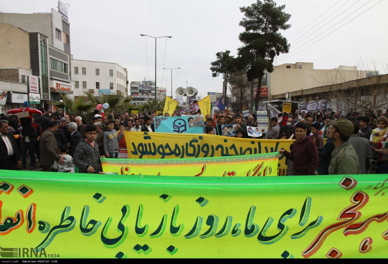 راهپیمایی بزرگ مردم سمنان در یوم الله 22 بهمن