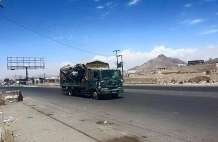 ورود نیروها و تجهیزات نظامی انصار الله به شهر تعز یمن