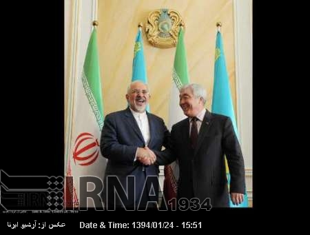 Zarif, Kazakistan Dışişleri Bakanı Yerlan İdrisov ile görüştü Zarif, Kazakistan Dışişleri Bakanı Yerlan İdrisov ile görüştü