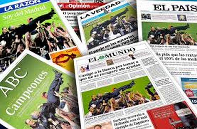 روزنامه هاي اسپانيا روز سه شنبه يكم ارديبهشت