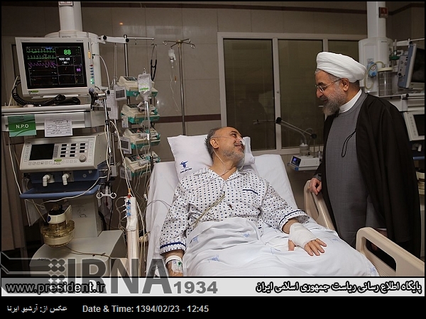 عیادت دکتر روحانی از رییس سازمان انرژی اتمی