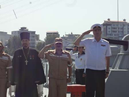 Russian navy fleet leaves Anzali Port for Baku