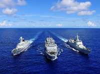 حضور شناورهای نیروی دریایی چین در سواحل آبی آمریكا